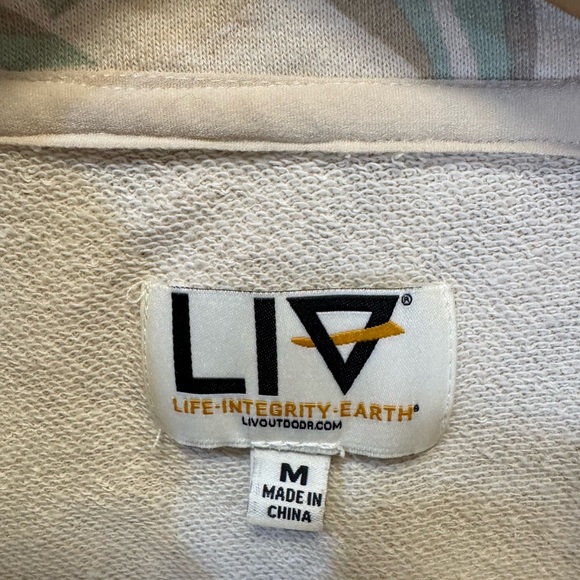 Life Integrity Earth women quarter zip oversized sweatshirt floral beige size m - Picture 3 of 16